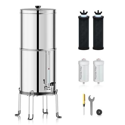 Purewell 8-Stage 0.01μm Ultra-Filtration Water Filter System, 304 Stainless  Steel Countertop System with 4 Filters, Metal Water Level Spigot and Stand,  Reduce TDS and Chlorine, 2.25G, PW-OB-CT - Yahoo Shopping