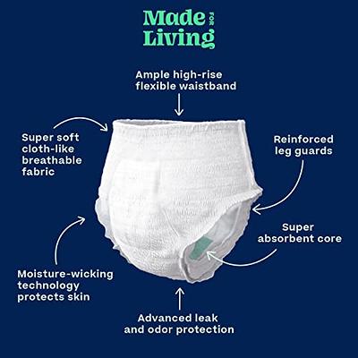 Because Adult Incontinence Tabbed Briefs For Women And Men - Adjustable  Unisex Maximum Disposable Underwear, Anti Odor - White, Medium - Holds 6  Cups