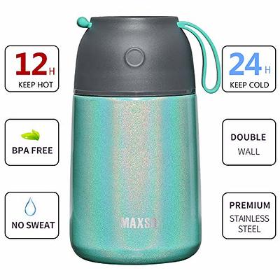 Insulated Lunch Containers Hot Food Jar, 2 Pack 24oz + 17oz Vacuum Soup Thermos