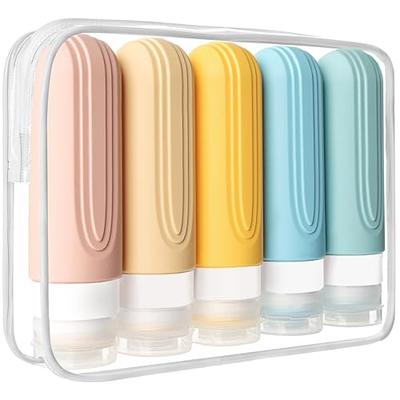 Mrsdry Travel Bottles for Toiletries, TSA Approved 3oz Travel Size Containers BPA Free Leak Proof Refillable Liquid Silicone Squeezable Travel