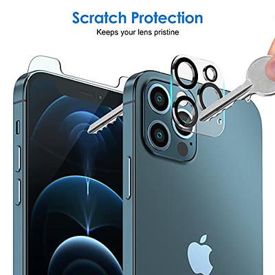 JETech 3 in 1 Case for iPhone 12 6.1-Inch, with 2-Pack Screen Protector and  2-Pack Camera Lens Protector, Full Coverage Tempered Glass Film