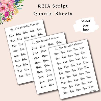 Rcia Script Sticker - Rite Of Christian Initiation Meeting Reminder  Catholic Planner Sheet - Yahoo Shopping