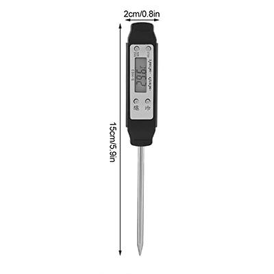 Digital Water Thermometer for Liquid, Candle, Instant Read with Waterproof for Food, Meat, Milk, Long Probe, White