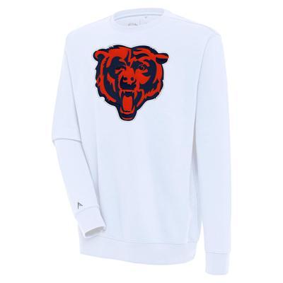 Women's Antigua Heathered Gray Chicago Bears Victory Crewneck Pullover  Sweatshirt