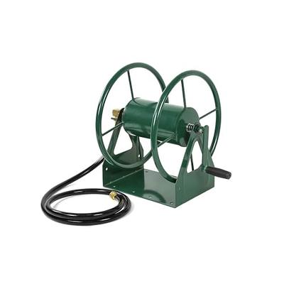 BirdRock Home Brass 100-ft Hose Pot Hose Reel in the Garden Hose