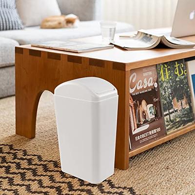 Lavex 23 Gallon Brown Slim Rectangular Trash Can with Dome Swing Lid