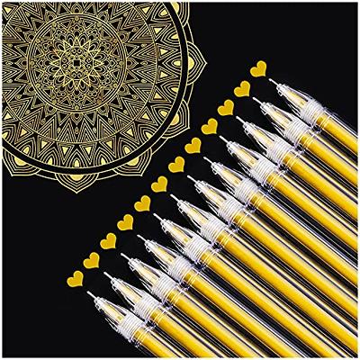 Dyvicl White Ink Pens - 12-Piece Fine Point Tip White Gel Pens for Black  Paper Drawing, Illustration, Rocks Painting, Adult Coloring, Sketching Pens