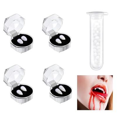 OMKNEPS 2 Pairs Vampire Fangs Teeth Werewolf Cosplay Retractable