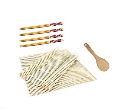 Natural Bamboo Sushi Mat 9.5 inches Green Bamboo Sushi Rolling Mat Square Sushi  Roller Sushi Making