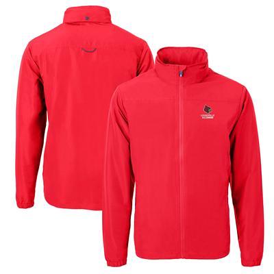 Men's Antigua Oatmeal Louisville Cardinals Course Full-Zip Jacket