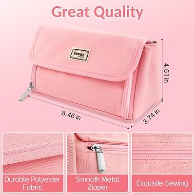 Pencil Bag Aesthetic Pencil Case Large Capacity Multi-slot Pen Bag With  Three Zipper Grid Mesh Fabric Zipper Pen Pouch For Office School Supplies  For