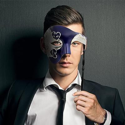 Handheld Stick Mask | Feather Masquerade Mask Black Silver