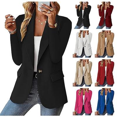 Women's Blazers & Suit Jackets,Women Fashion Casual Elegant Long Sleeve  Oversized Lapel Blazers Open Front Solid Work Office Jacket Blazer White  Blazer for Women at  Women's Clothing store