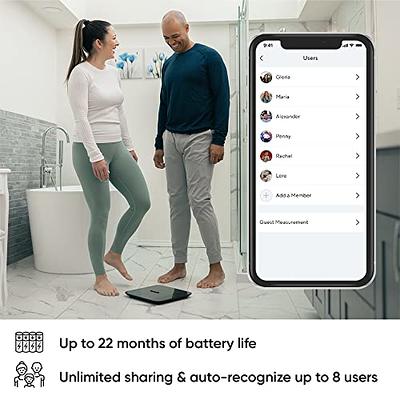 Body Fat Scale,Body Composition Monitor and Smart Bathroom Scale bluetooth  APP with Secure Connected Solution,Includes BMI, Body Fat, Muscle Mass