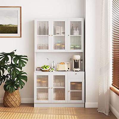  ZYR Japanese Style Sideboard Kitchen Household Countertop  Storage Cabinet Pantry Storage Tea Cabinet Table Solid Wood Storage Cabinet  Mini Cupboard (Color : Wood Color, Size : 60cm) : Home & Kitchen