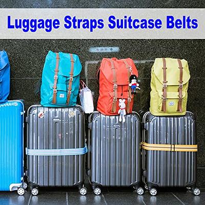  4 Pack Luggage Straps, Adjustable Suitcase Belts