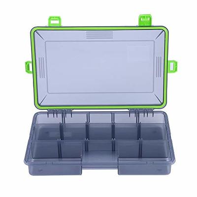 Pvcs Plastic Fishing Lure Bait Hook Tackle Storage Box Case Container 5 Compartments Clear