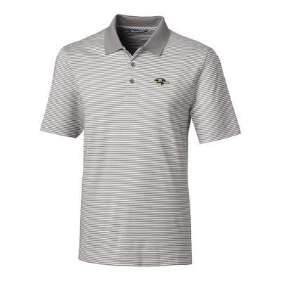 Men's Cutter & Buck Gray Louisville Cardinals Big & Tall Forge Tonal Stripe  Stretch Polo