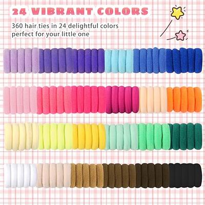 Elastic Hair Bands 24 Colors YGDZ 1500 pcs Mini Hair Rubber Bands with  Organizer Box Soft Small Girl Hair Ties Colorful Baby Rubber Bands Set with  Hair Tail Tools Rat Tail Comb