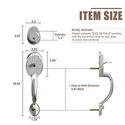 NeuType Double Door Locks with Deadbolt Locks for Doors Satin