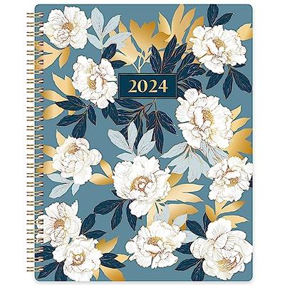 2024 Planner - Weekly & Monthly Spreads, Jan - Dec 2024, 8'' x 10, Tabs,  Twin-wire Binding, Check Boxes, Flexible Cover, Perfect Daily Organizer