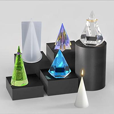 Ring Holder Cone Resin Molds Crystal Pyramid Silicone Epoxy Resin Moulds  For DIY Ring Stand Jewelry Display Stand Candle Making