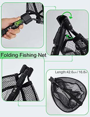 Fishing Net Folding Fishing Nets for Fish Rubber Landing Net Large Kayak  Fish