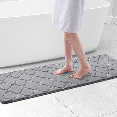 OLANLY Memory Foam Bath Mat Rug 24x16, Ultra Soft Non Slip and Absorbent  Bathroom Rug, Machine Wash Dry, Comfortable, Thick Bath Rug Carpet for