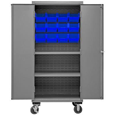 Mobile Storage Cabinet with Bins