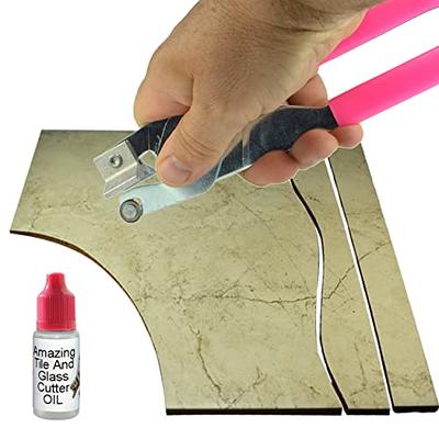 The Amazing Tile and Glass Cutter Glass Cutting Tool - Glass Cutter and Bottle Glass Cutting Oil The Amazing Glass Cutter Is for Beginner or