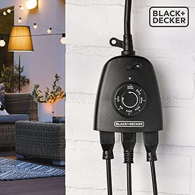 BLACK+DECKER 15-Amps 125-volt IndoorTimer 1-Outlet Plug-in Indoor Lighting  Timer in the Lighting Timers department at