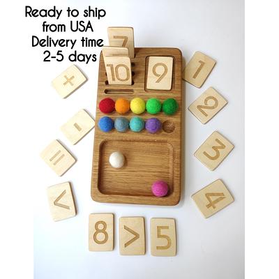 Gift For Kids Montessori Math Board Learning Numbers 1-10, Leaning Materials,  Birthday Gift Kids, Homeschool, Preschool - Yahoo Shopping