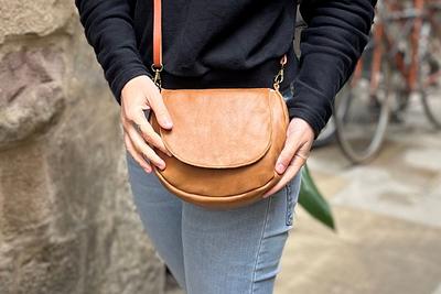 Large Cowhide Tote Purse Handbag Leather Shoulder Bag Womens Brown Tan Fur  