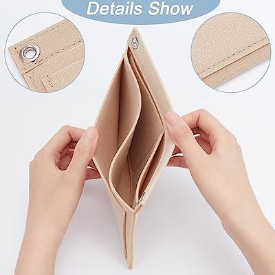 WADORN 4 Colors Felt Purse Organizer Insert, Handbag Divider Insert Inner  Pocket Purse Rectangle Mini Envelope Crossbody Conversion Kit with Eyelets