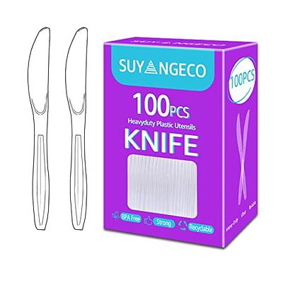 Dixie Plastic Cutlery Heavyweight Knives, White - 100 count