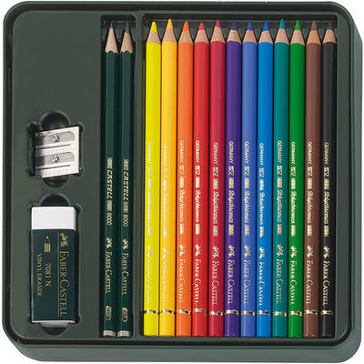 Derwent Tinted Charcoal Pencils, 4mm Core, Metal Tin, 24 Count (2301691)