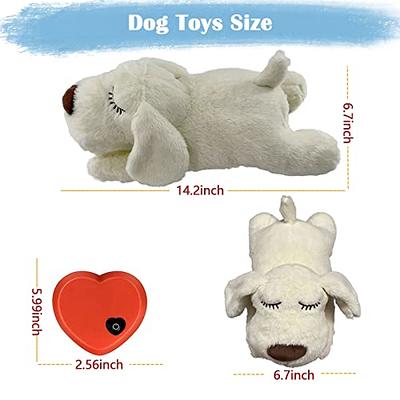 ALL FOR PAWS Dog Anxiety Relief Plush Toy,Dog Sleep Aid Warm Comfort  Toys,Dog Pillow for Puppy Crate,Dog Stuffed Animals,Dog Toys for Small Dogs