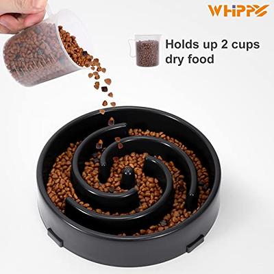 WHIPPY Slow Feeder Bowl for Small Medium Dog Fun Maze Feeder Dog Food Water  Bowl Anti-Slip Puzzle Bowl No Chocking Healthy Interactive Bloat Stop Dog