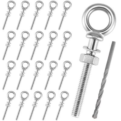 2.5 Inch Heavy Duty Eye Hooks 20 Pack Stainless Steel Eye Screws Screw In  Eye Ho