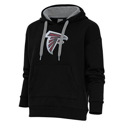 Men's Antigua Black Detroit Lions Victory Pullover Hoodie