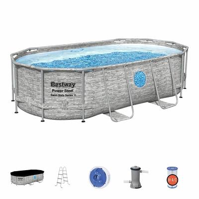 39.5 - 14\' Set, Pool Shopping Ground Above Bestway Gray\