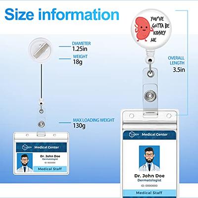  Badge Reels Holder Retractable with ID Clip for Nurse