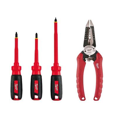 Milwaukee 7.75 in. Combination Electricians 6-in-1 Wire Strippers