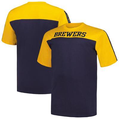 Milwaukee Brewers Big & Tall Long Sleeve T-Shirt - Navy