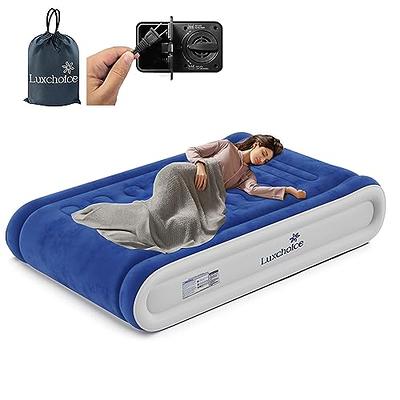 NXONE Air Mattress,18 inch Inflatable Airbed Luxury Double High Self  Inflation Deflation Queen Air Mattress withUpgraded Built-in Pump, Blow Up  Guest