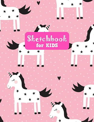 Sketchbook for Kids: Unicorn Large Sketch Book for Drawing, Writing,  Painting, Sketching, Doodling and Activity Book- Birthday and Christma  (Paperback)