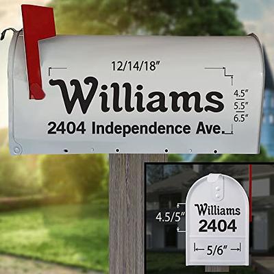 Custom Mailbox Decals With Street Address & Street Name