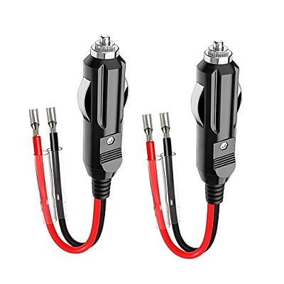 12V Fused Male Cigarette Lighter Plug, Replacement Car Adapter with Leads  and LED Light, 16AWG Extension Cable with 15A Fuse, Automotive Power Supply  Connectors Accessories (4) - Yahoo Shopping