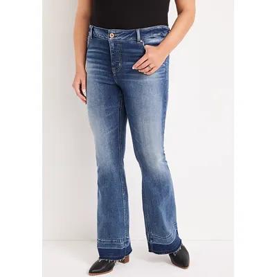 Maurices Capris Mid-Rise Jeans Stretch Denim Blue Women's Plus