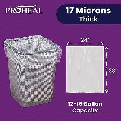 Large Trash Can Liners, 200 Count - 7-10 Gallon Garbage Bags for Office  Trash Cans, Bathrooms, Laundry, Bedrooms - 22 Microns Thick, Gray  Transparent - Yahoo Shopping